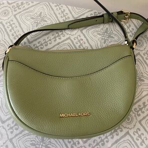 Michael Kors Olive Leather Crossbody Bag